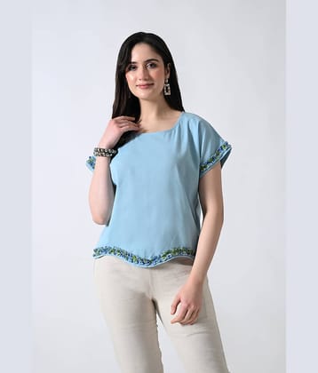 ALL WAYS YOU Women's Cotton Regular Top ( Light Blue )