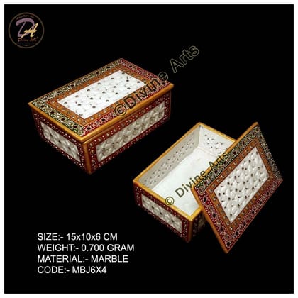 Marble Dry Fruit Box Marble Dry Fruit Box