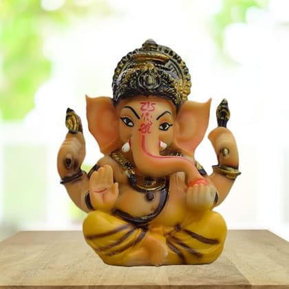 WELNO International Unique Polyresin Ganesh Idol | Vinayaka Statue | Ganpati Murti | Ganesha Idol for Home Decor |Ganesh Idol for Diwali Decorations Anniversary