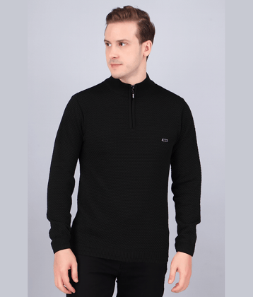 FEVERFEW Acrylic Henley Neck Men's Full Sleeves Pullover Sweater - Olive ( Pack of 1 )