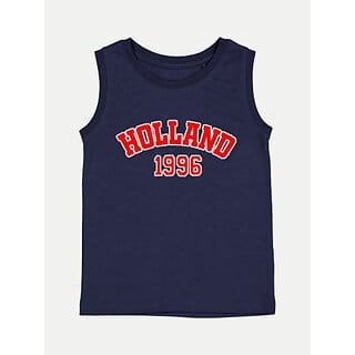 Radprix Boys Typography Pure Cotton T Shirt (Dark Blue, Pack Of 1)