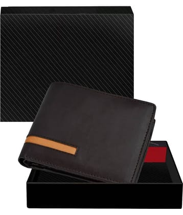 GEEO - Brown Faux Leather Men's Two Fold Wallet ( Pack of 1 )