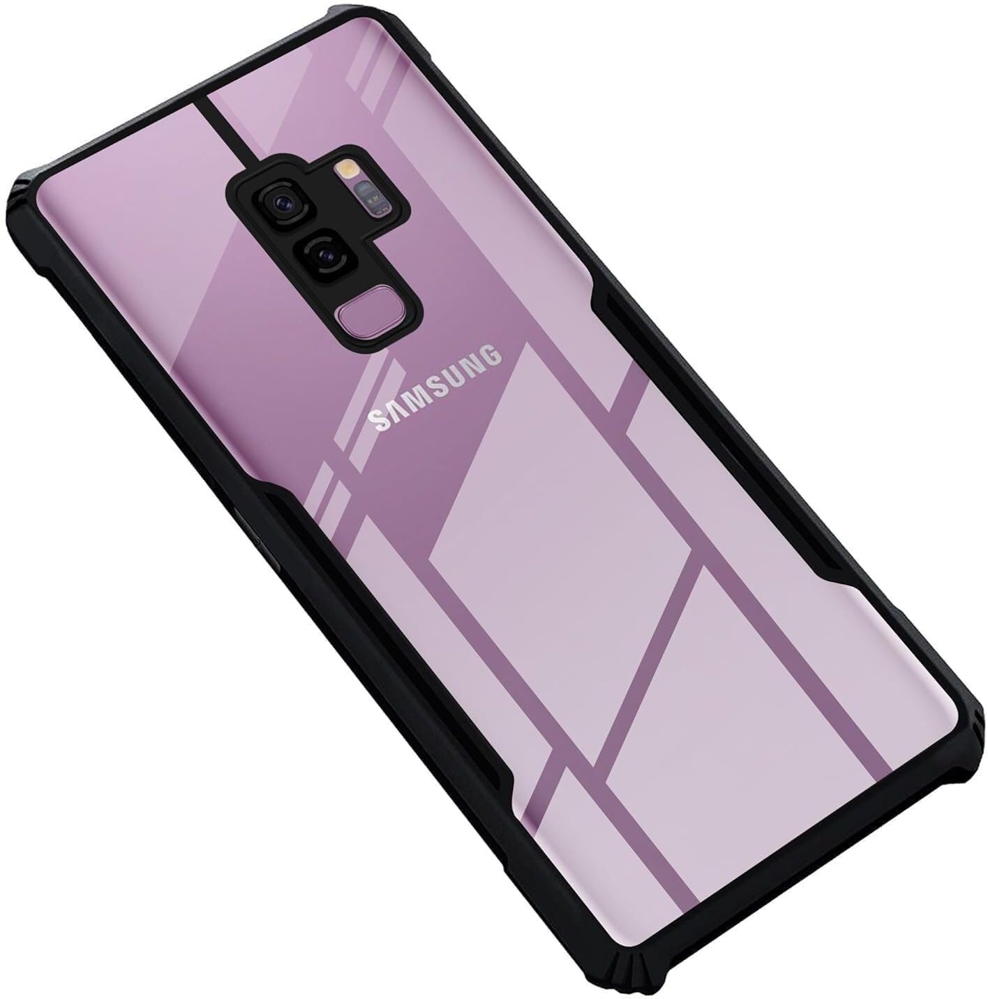 PLUGTECH Slim Shockproof Case | Matte Black Soft | Drop Protection | Precise Cutouts | Premium Mobile Cover for Samsung Galaxy S9 Plus