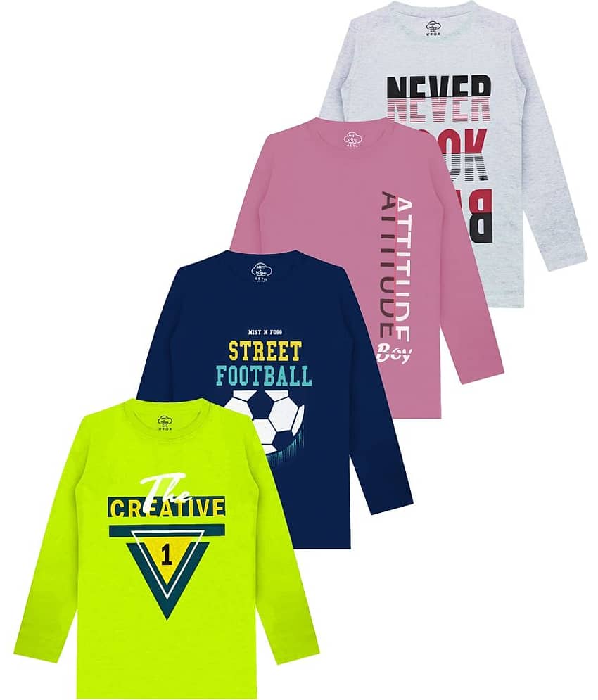 MIST N FOGG Pack of 1 Boys Cotton Blend T-Shirt ( Multicolor )