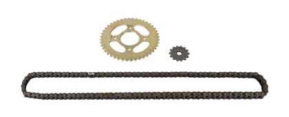Hero Genuine Chain Sprocket Kit for PASSION plus (Jun, 2007) | Durable Construction | OEM Fit | Reliable Performance | Smooth Power Transfer | Corrosion Resistant - 20K411S