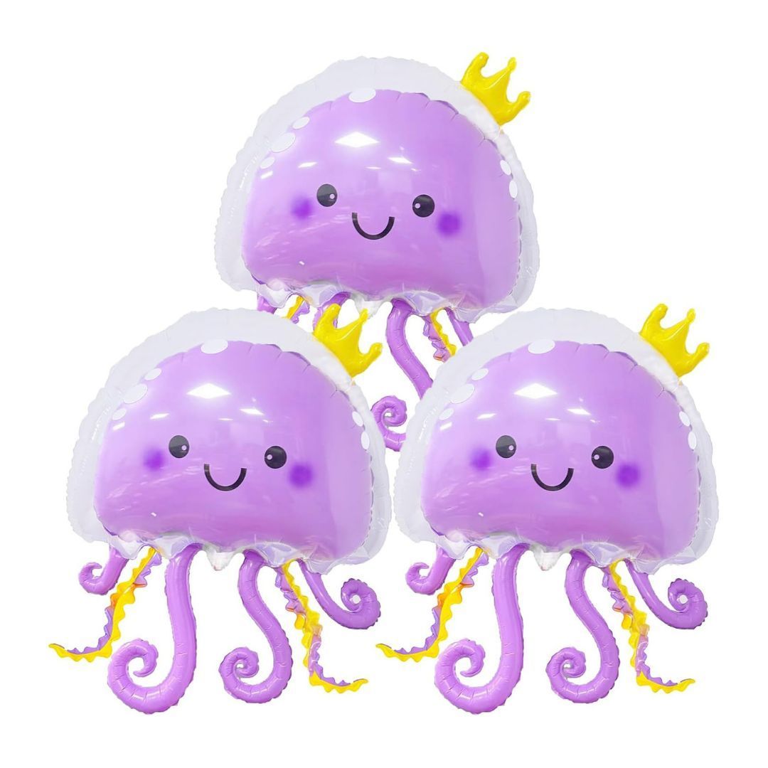 JellyFish Shaped Purple Foil Balloon - 36 inches - 1PC