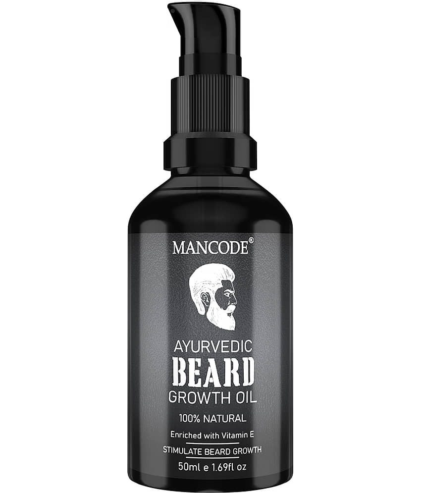 Mancode Ayurvedic Beard & Hair Growth Oil , Natural hair oil for Thicker & Longer Beard, 50 ml (Pack of 1)