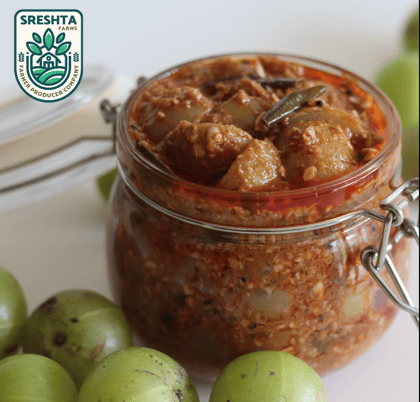 Sreshta Farms Andhra Amla Pickle Tangy & Traditional Taste