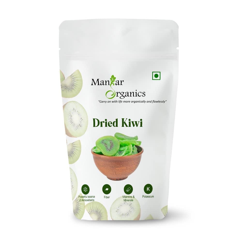 ManHar Organics Dried Kiwi Slices 1KG  | Sweet & Tangy Snack | Rich in Vitamin C, Fiber & Antioxidants | No Added Preservatives | Ready-to-Eat Healthy Snack