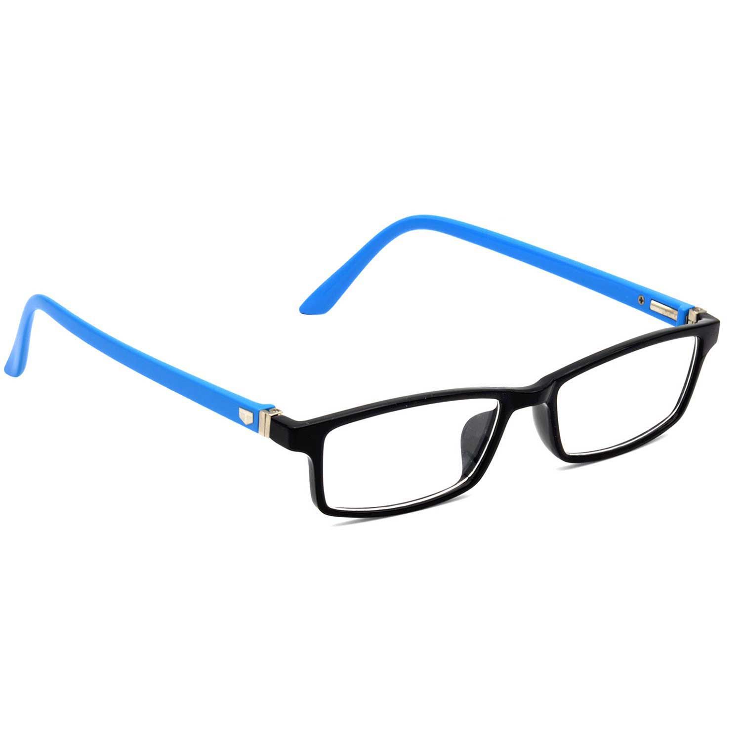 Hrinkar Plastic Full Rim Rectangle eyeglasses Men & Women - HFRM-BK-LBU-12