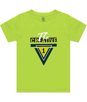 MIST N FOGG Pack of 1 Boys Cotton T-Shirt ( Green )