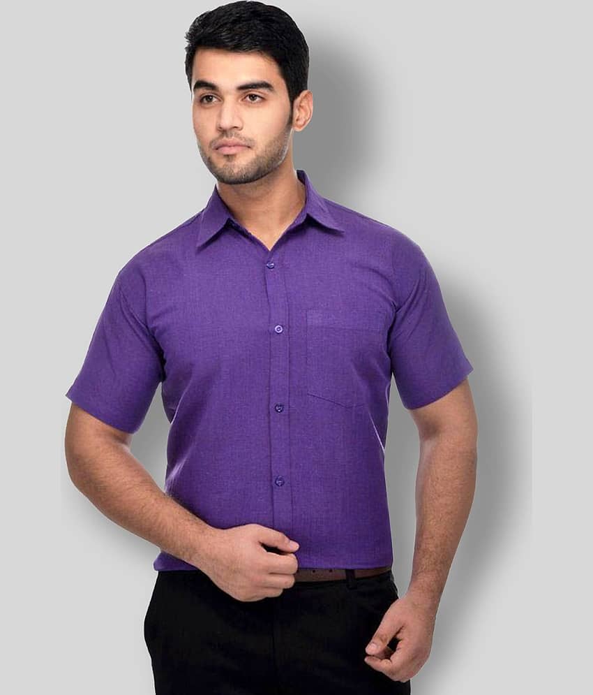 DESHBANDHU DBK - Purple Cotton Regular Fit Men's Formal Shirt (Pack of 1)