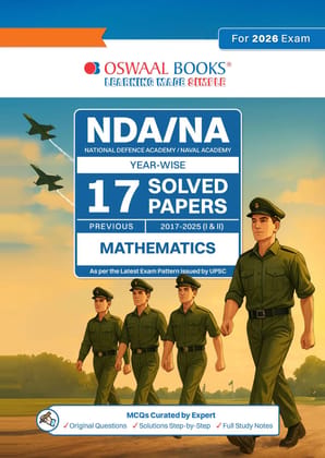 OSWAAL NDA (NATIONAL DEFENCE ACADEMY ) || 17 PREVIOUS YEAR SOLVED PAPER || YEAR WISE 2017-2025 || MATHEMATICS ||