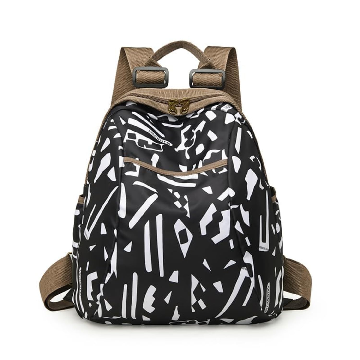 MOCA Fashionable Casual Nylon Backpack for Womens Girls M Size Multipurpose BagPack Travel, Casual, College, Office, Work Gift Bag Women (Maple Leaf)