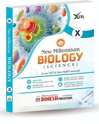 New Millennium Biology Science Class X, NCERT Textbook, Objective MCQs, Subjective Questions, Competency Wallet [Paperback] [Oct 30, 2024] dinesh publisher