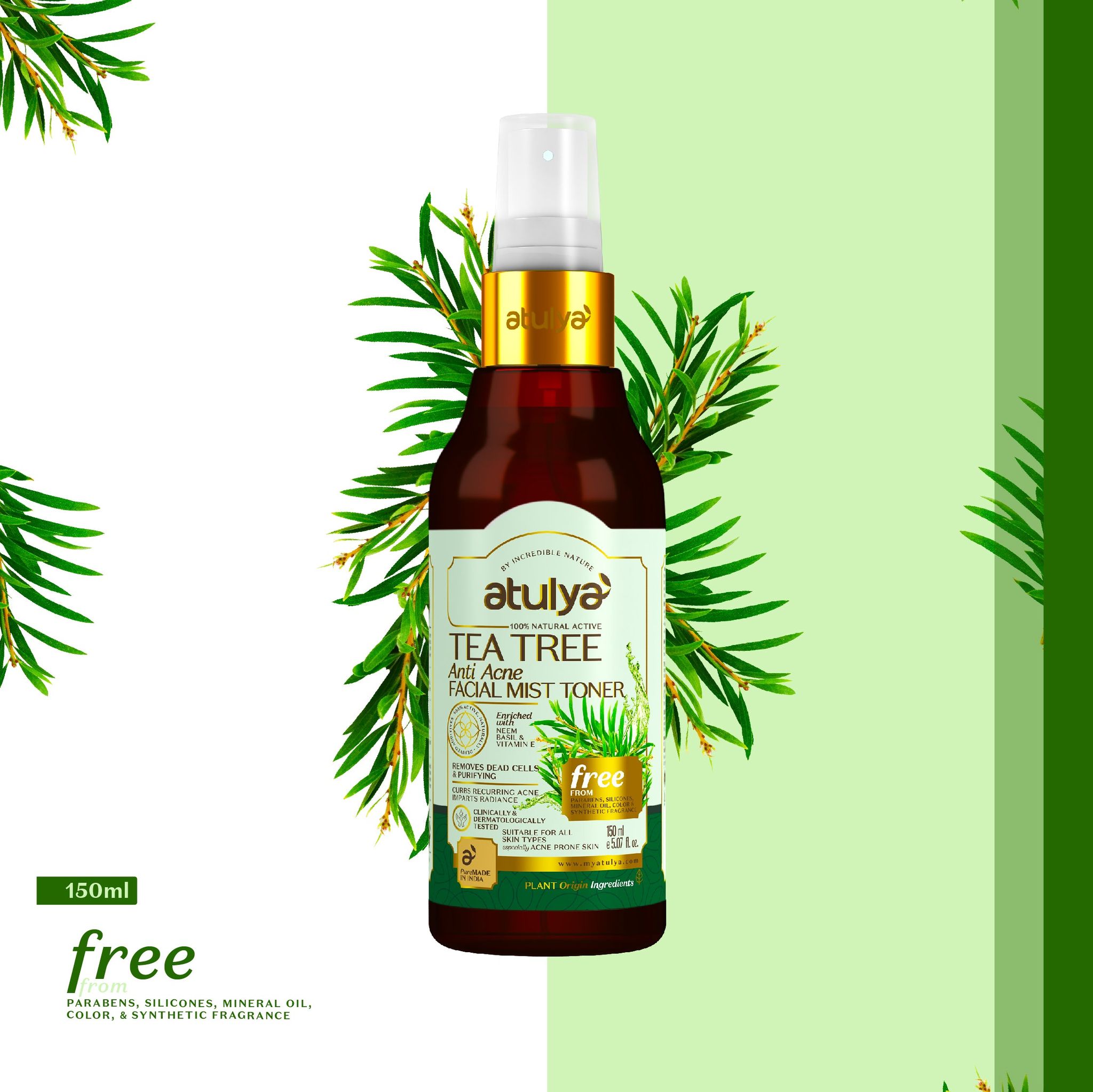 Atulya Tea Tree Anti Acne Facial Mist Toner - 150ml