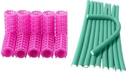 Glamezone Soft Twist Magic Foam Roller Curler Sticks (Multicolour)