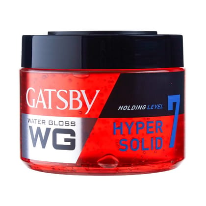 Gatsby Water Gloss - Hyper Solid, Wet Look Hair Gel, Shine Effect, Long Lasting Hold, Non Sticky, Easy Wash Off, Holding Level 7, 300 G Gatsby Water Gloss - Hyper Solid, Wet Look Hair Gel, Shine Effect, Long Lasting Hold, Non Sticky, Easy Wash Off, Holding Level 7, 300 G
