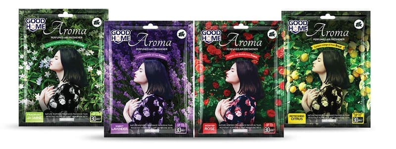 Good Home Aroma Perfumed Air Freshener Citrus, Rose, Jasmine & Lavender Oil (Pack of 4)