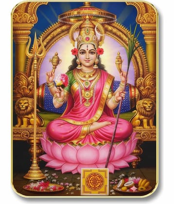 Livin'luxe Maa Lakshmi MDF Religious Wall Art with Table Top Stand & Wall Hanging Hole