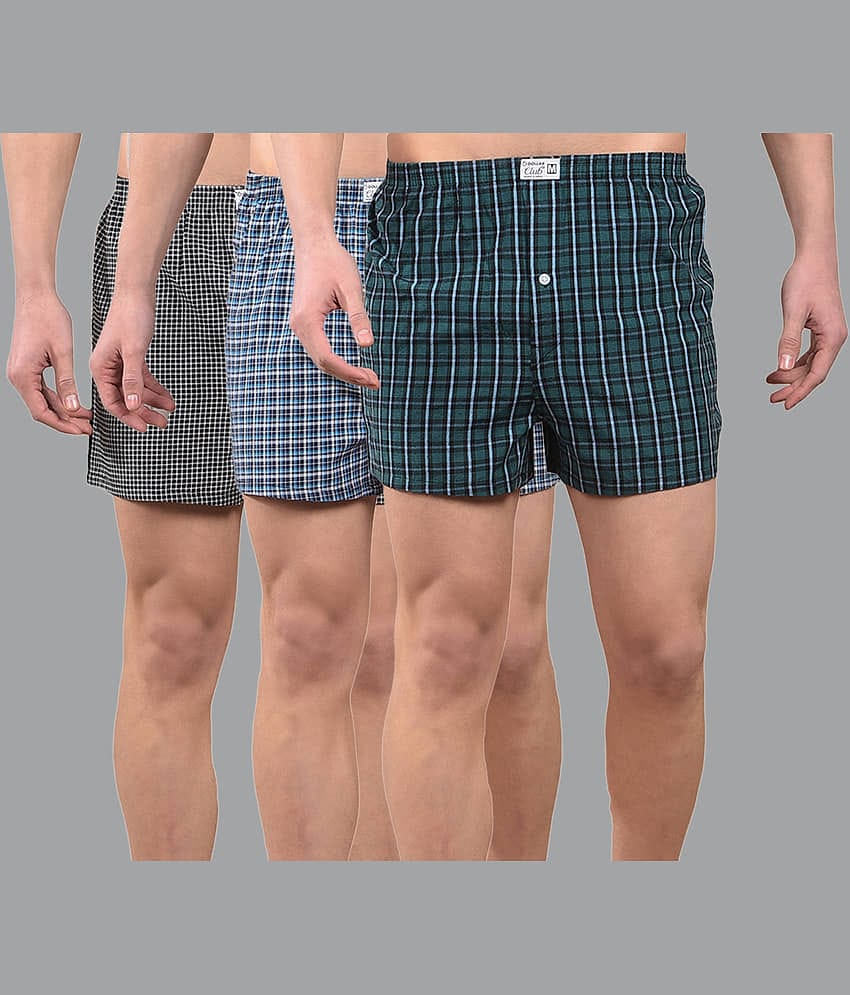 Dollar Pack of 3 Cotton Boxers For Men's ( Assorted 1 )