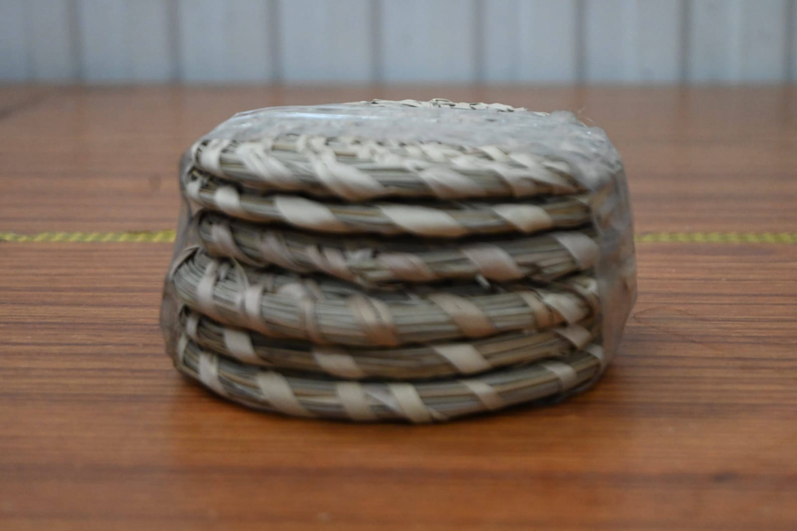 Natural Fiber Woven Coasters - Eco-Friendly & Handcrafted (Set of 6)
