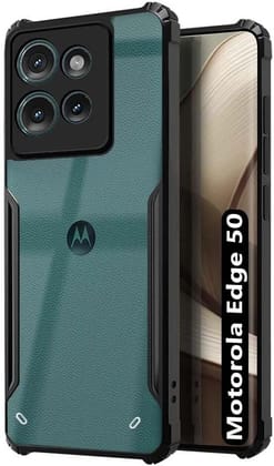 PLUGTECH Slim Shockproof Case | Matte Black Soft | Drop Protection | Precise Cutouts | Premium Mobile Cover for MOTOROLA Edge 50