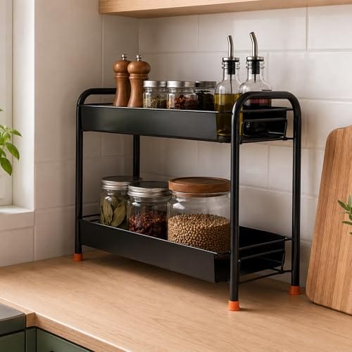 Zepdos 2 Tier Kitchen Storage Rack Organizer