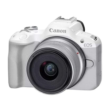 EOS R50 ( RF-S 18-45mm F4.5-6.3 IS STM lens)-White Body only