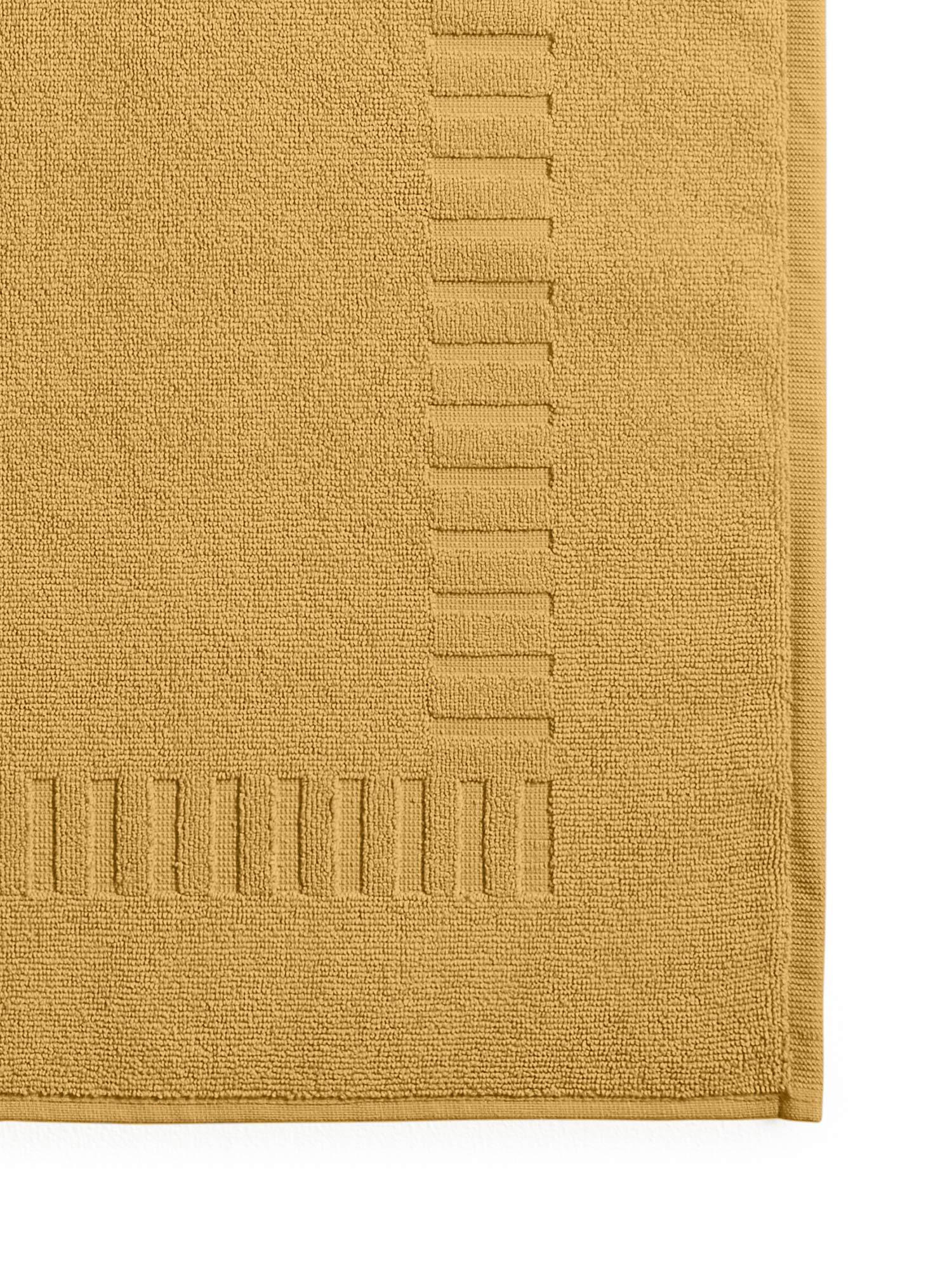 DDECOR - 550GSM Cotton Miel Bath Mat (Yellow, Standard)