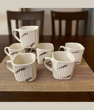 Love Unlimited Solid Bone China Tea Cup 150 ml ( Pack of 6 )