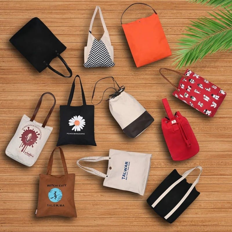 Printed Astara Cotton Canvas Bag