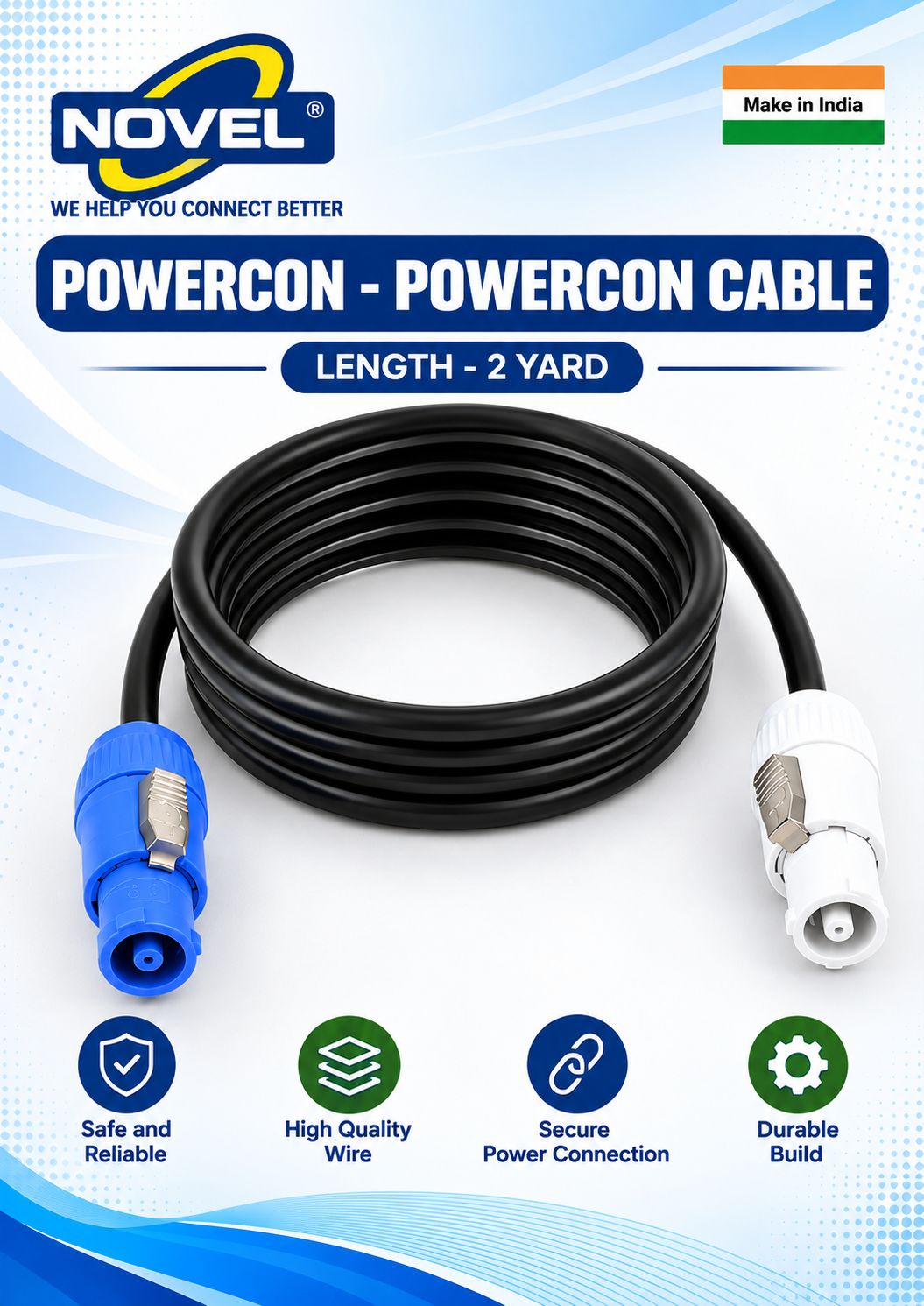 NOVEL POWERCON - POWERCON CABLE 2 YARD