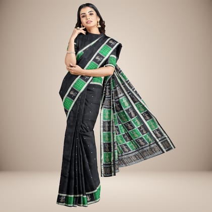 Mini Buti Doll Border Bomkai Silk Saree Mini Buti Doll Border Bomkai Silk Saree