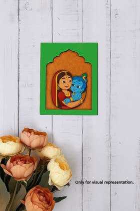 Dbeautify's DIY MDF Yashoda with Baby Krishna Wall Art