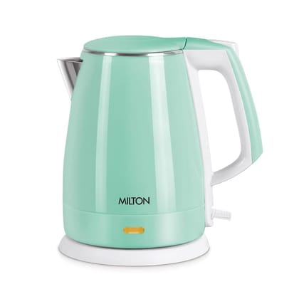 Milton Euroline Riga Electric 1.5 Stainless Steel Electric Kettle, 1 Piece, 1.5 Litres, Aqua Green, Power Indicator, 1500 Watts, Double Walled, Auto Cut-off Milton Euroline Riga Electric 1.5 Stainless Steel Electric Kettle, 1 Piece, 1.5 Litres, Aqua Green, Power Indicator, 1500 Watts, Double Walled, Auto Cut-off