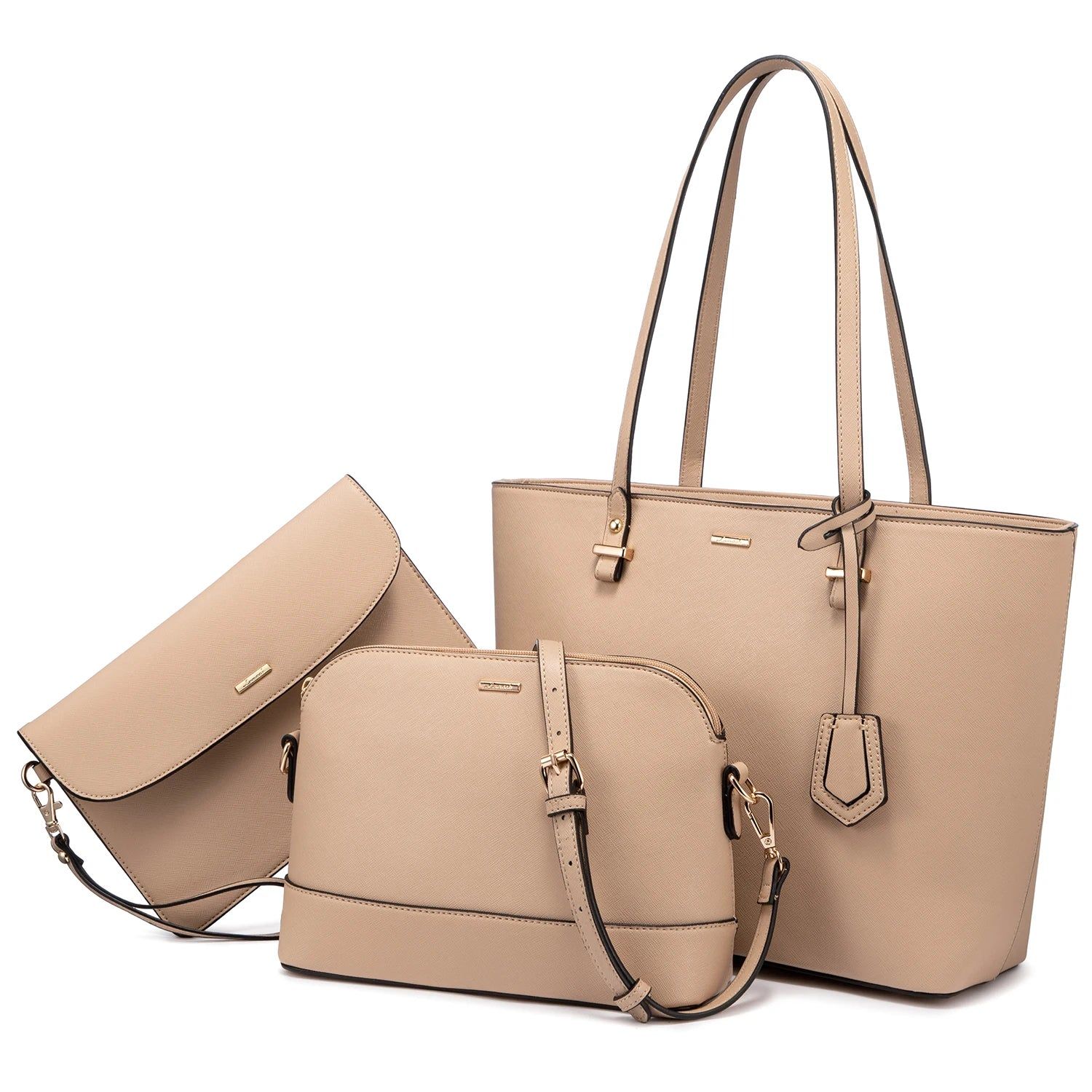 Lovevook Wholesale Custom Logo Design Elegance 3 Pieces Ladies Hand Bag Big Tote Shoulder Bags Women Handbags Set