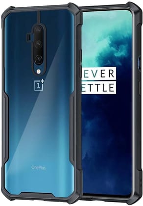 PLUGTECH Slim Shockproof Case | Matte Black Soft | Drop Protection | Precise Cutouts | Premium Mobile Cover for Oneplus 7T Pro