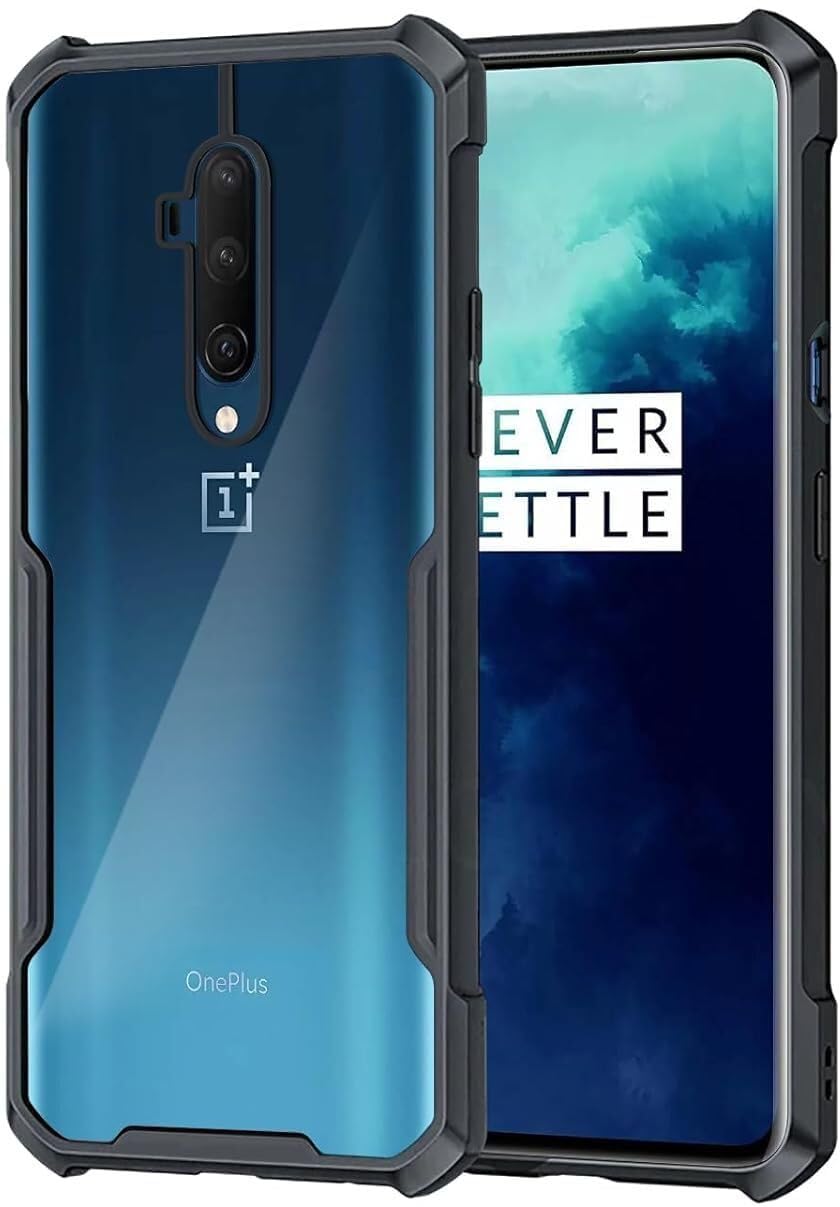 PLUGTECH Slim Shockproof Case | Matte Black Soft | Drop Protection | Precise Cutouts | Premium Mobile Cover for Oneplus 7T Pro