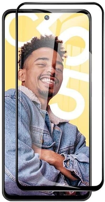 PLUGTECH Advanced Tempered Glass With Anti-Explosion 9H Hardness Edge-To-Edge Coverage Screen Guard for Realme C55