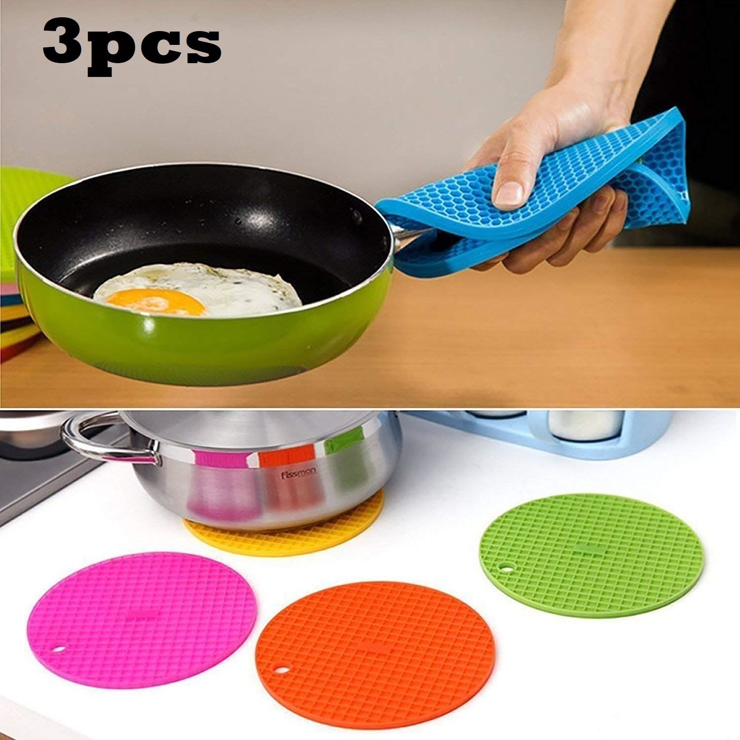Silicone Round Mat 3pcs