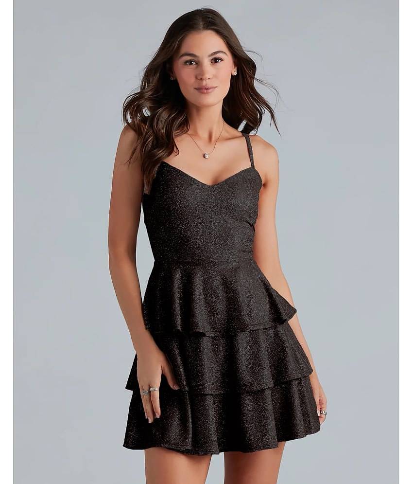 Addyvero Women Polyester Embellished Fit & Flare Dress ( Maroon )