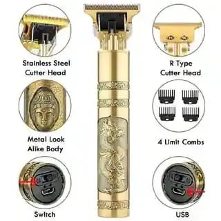 Golden Cordless Trimmer for Men Lightweight | Multi Grooming Kit, Rechargeable Beard & Hair Trimmer