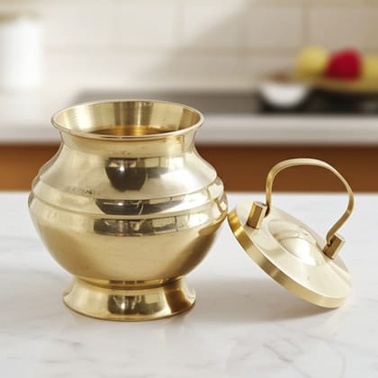 Brass Gangajali No. 4 [900 ml] – Sacred Holy Water Vessel, Height : 6.5 Inch (ZMAS613 G)