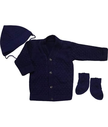 LITTLE PANDA Single Unisex for Baby Woollen Cardigans ( Maroon )