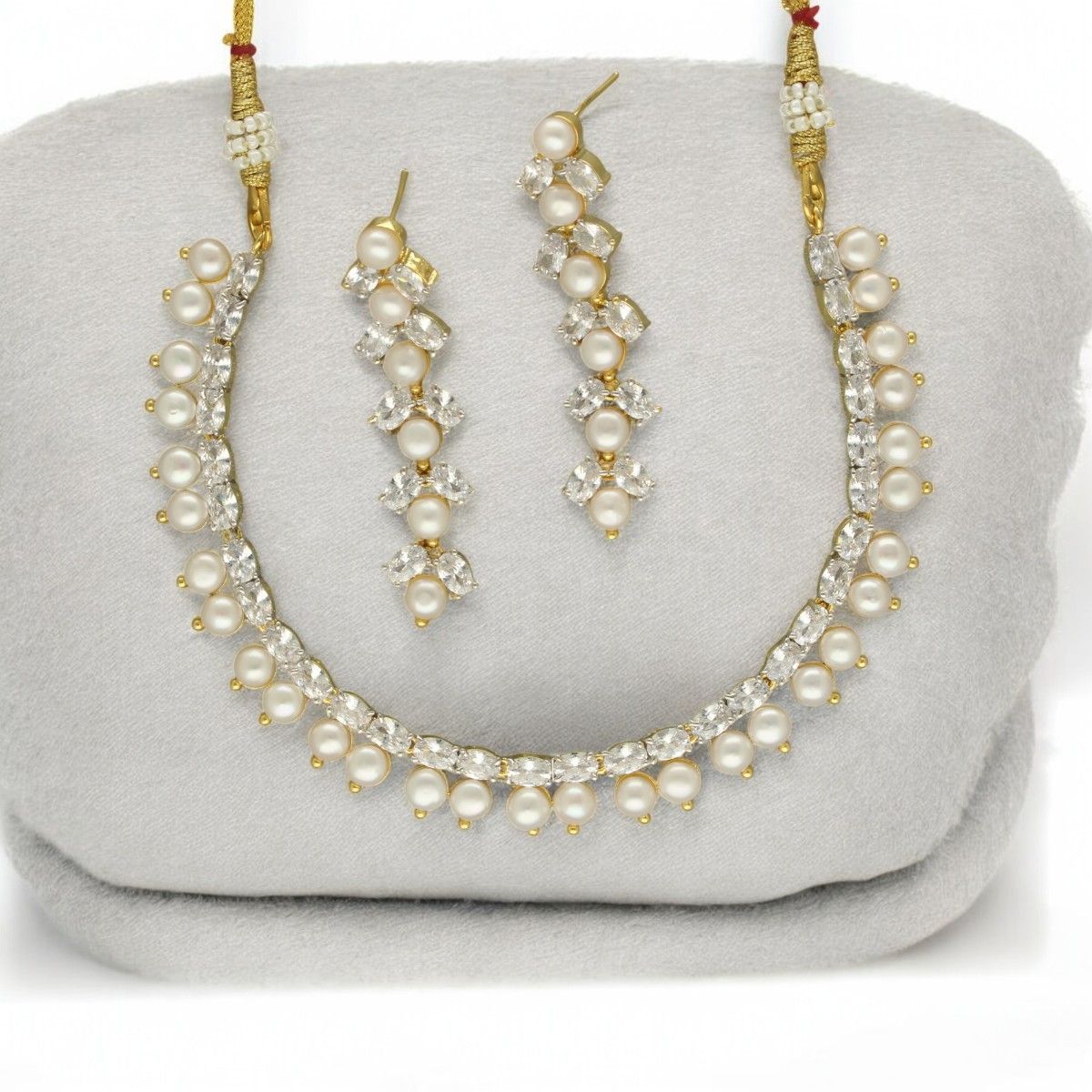 Sri Jagdamba Pearls The Runa Luxe Pearl Set For Women Girls