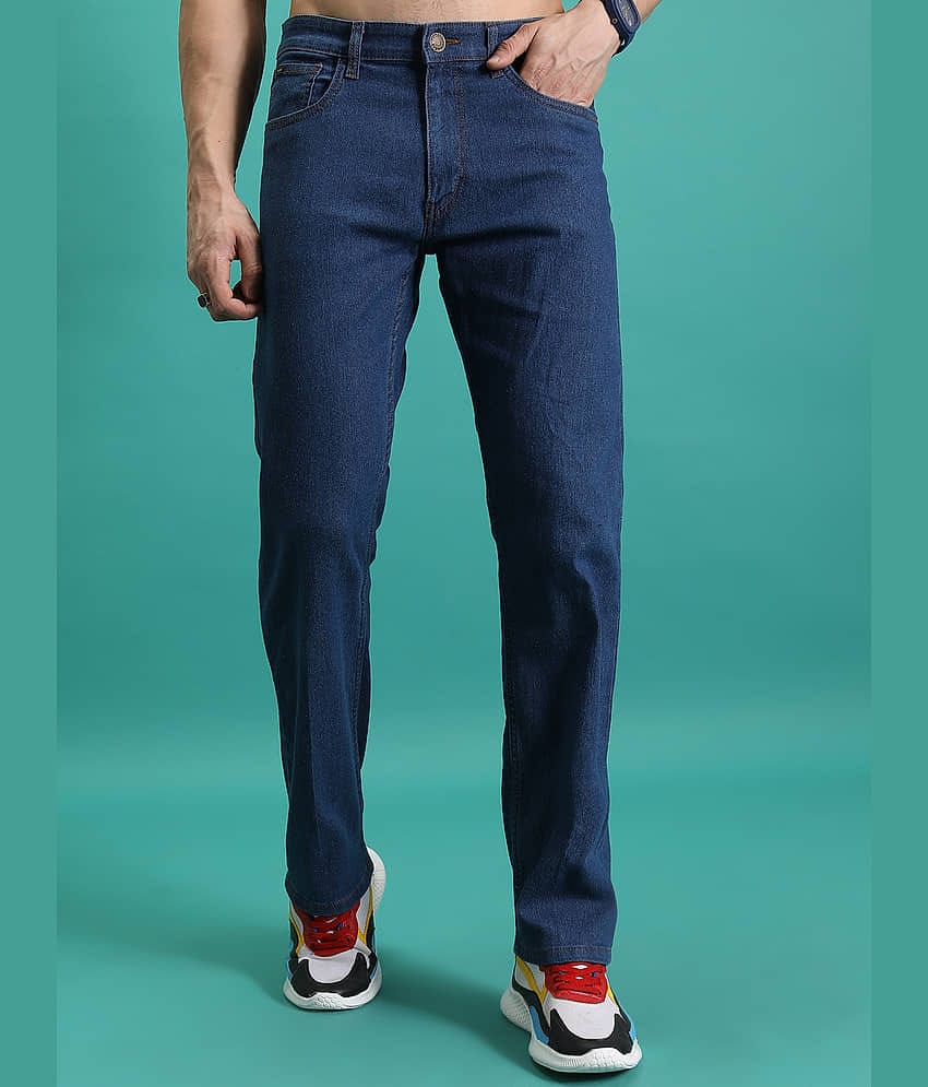 Highlander Straight Solid Men's Jeans - Blue ( Pack of 1 )