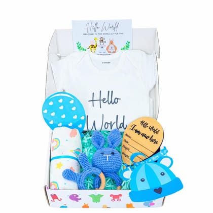 The Baby First Box New Born Baby Gift Box, Baby Boy Gifts, Baby Shower Gifts, Pregnancy Announcement Gifts, Mum to be,