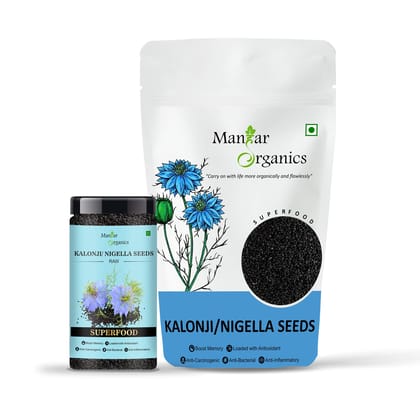 ManHar Organics Nigella Seeds 1450gm- Kalonji seeds for hair growth (Pack of 2 (Nigelaa, 1450)
