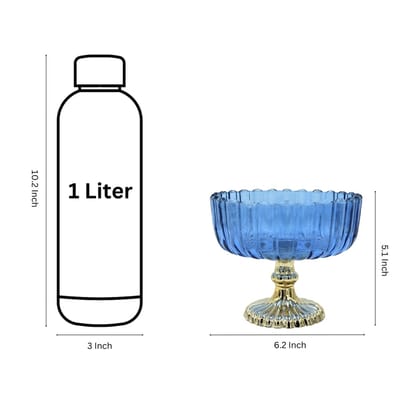 Decorative Glass Fruit Bowl  Elegant Centerpiece for Dining and Home Decor